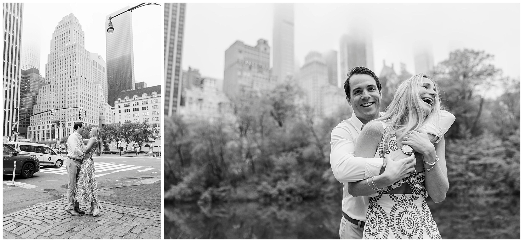 Timeless central park engagement photoshoot