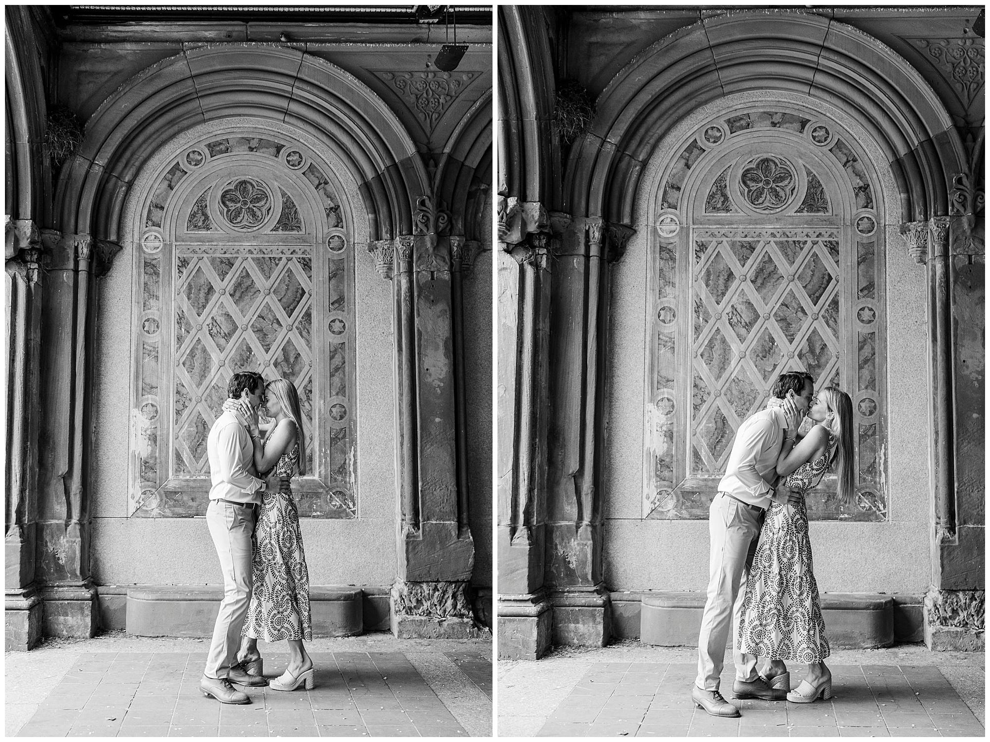 Intimate central park engagement photoshoot