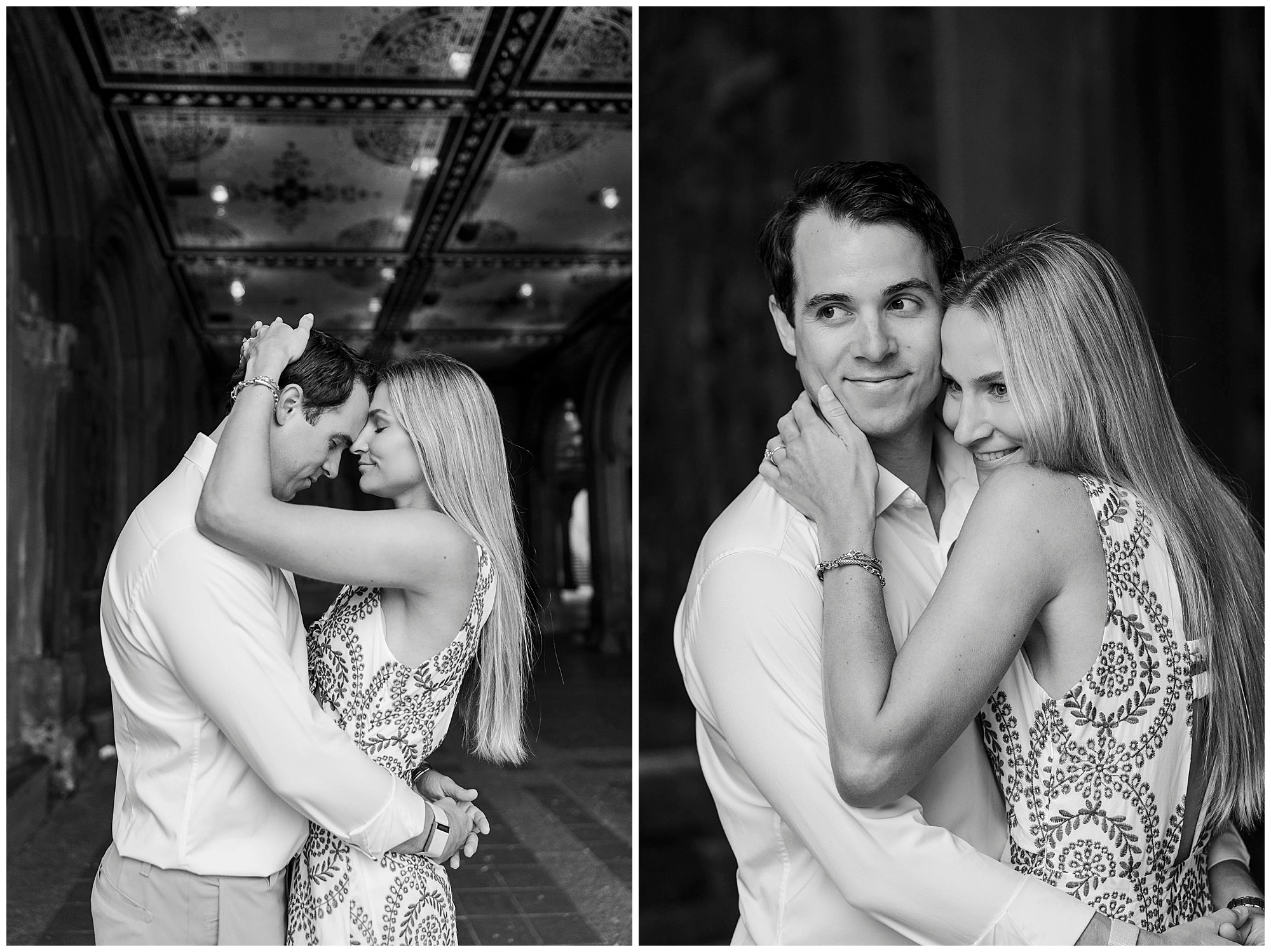 Romantic central park engagement photoshoot