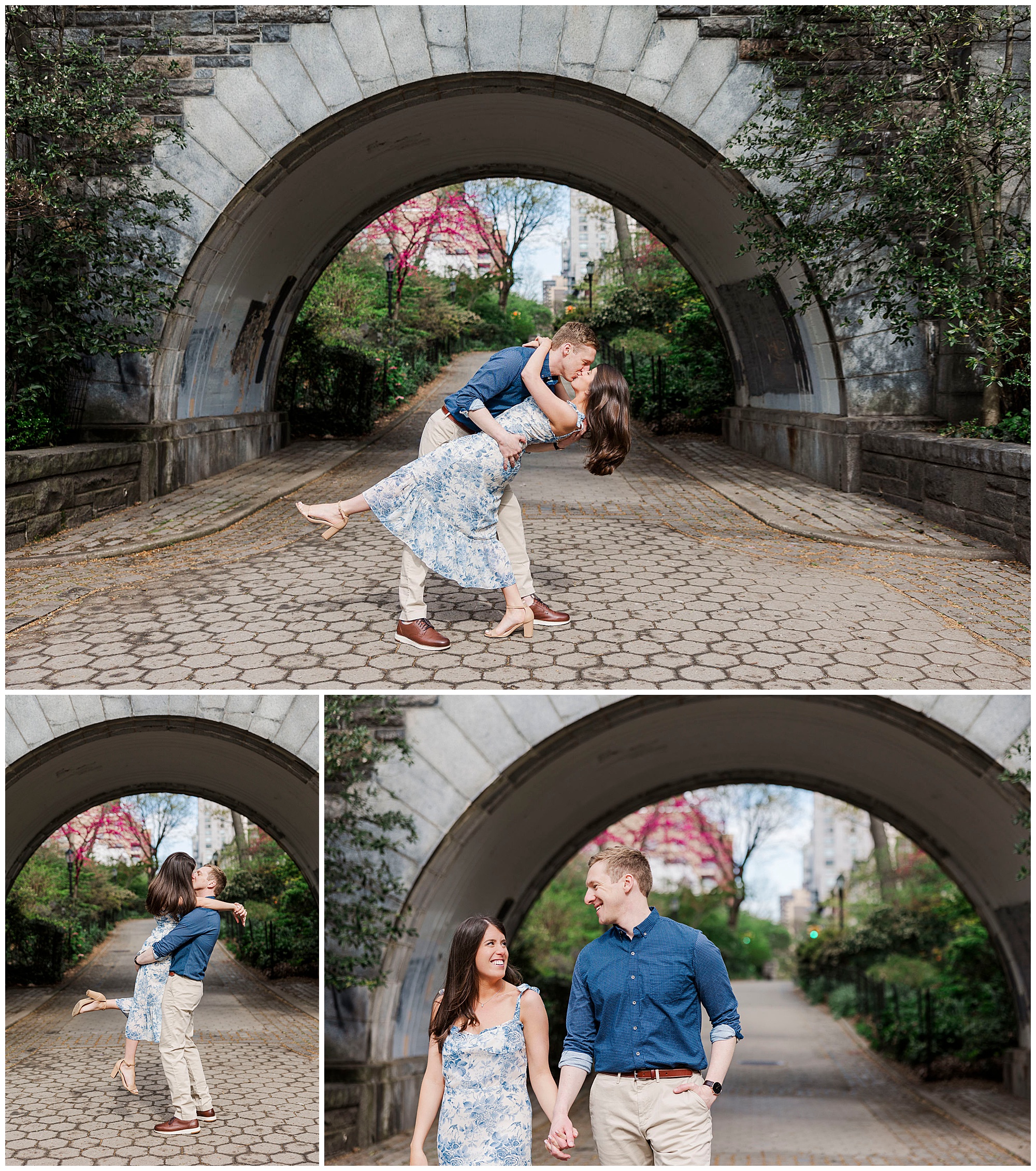 Flawless carl schurz park engagement shoot in Spring