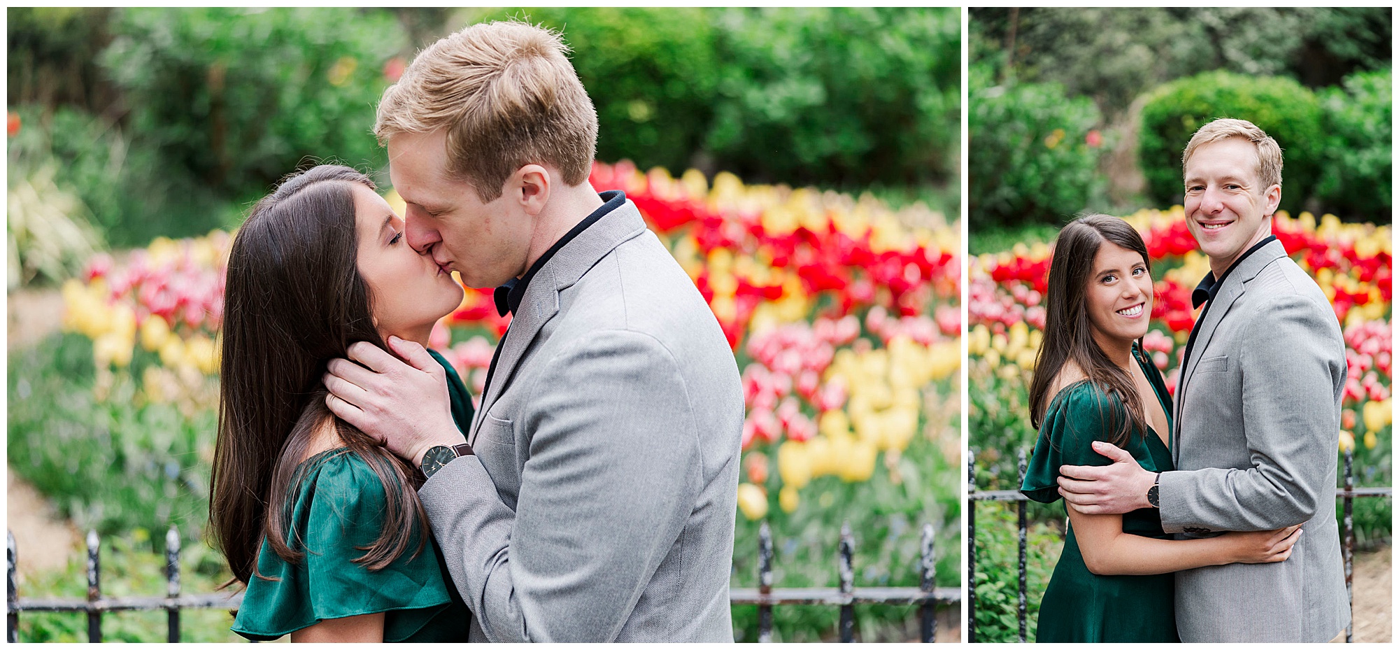 Joyous carl schurz park engagement shoot in Spring