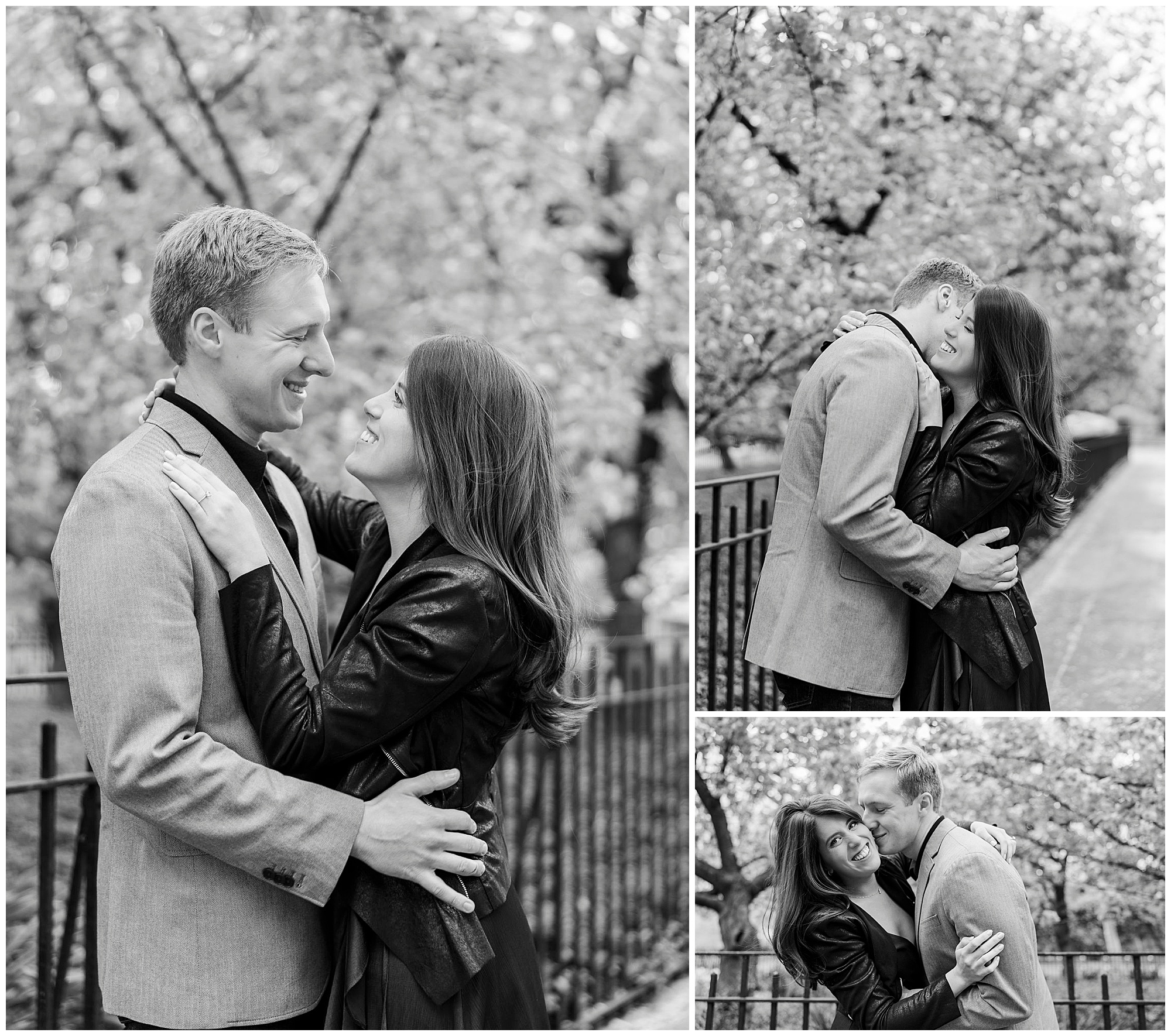 Magical carl schurz park engagement shoot in Spring