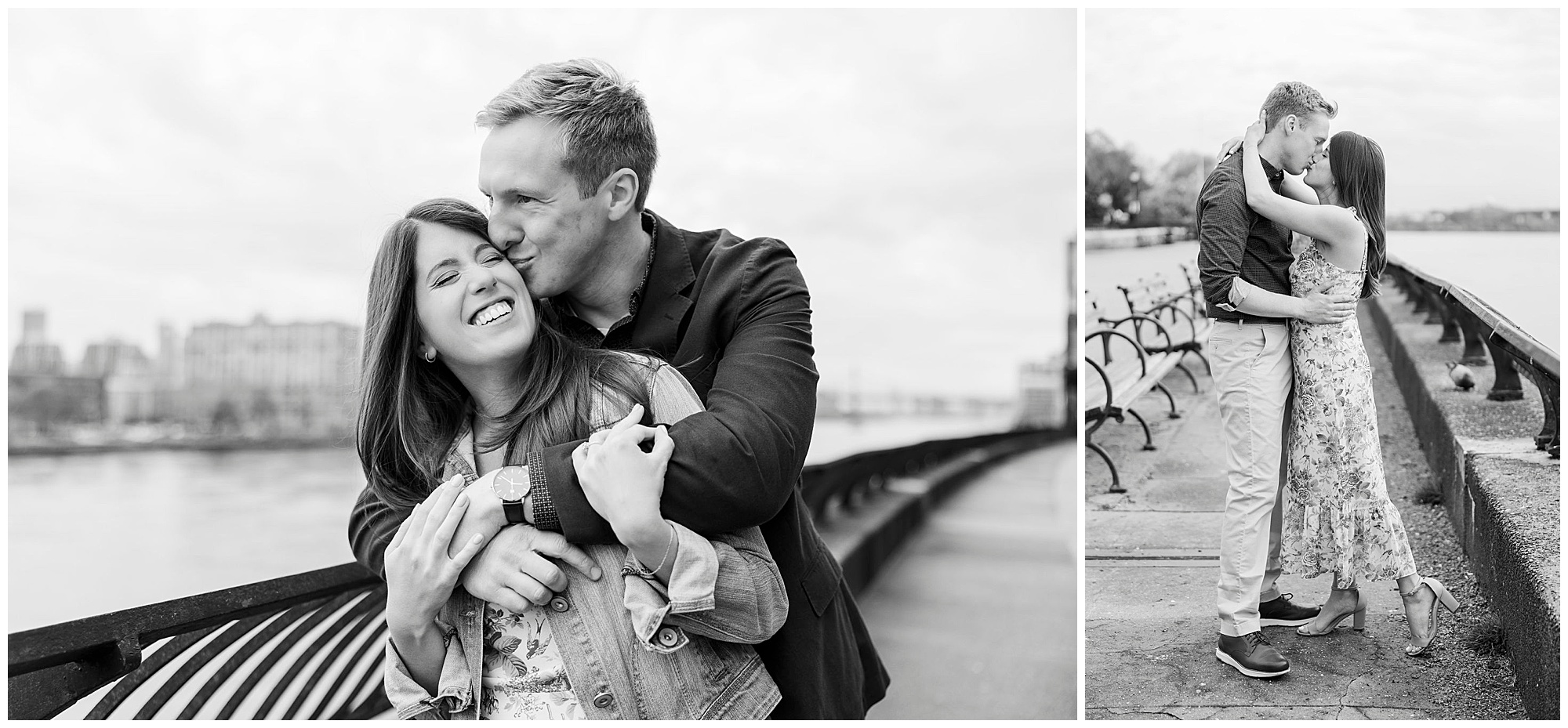 Intimate carl schurz park engagement shoot in Spring