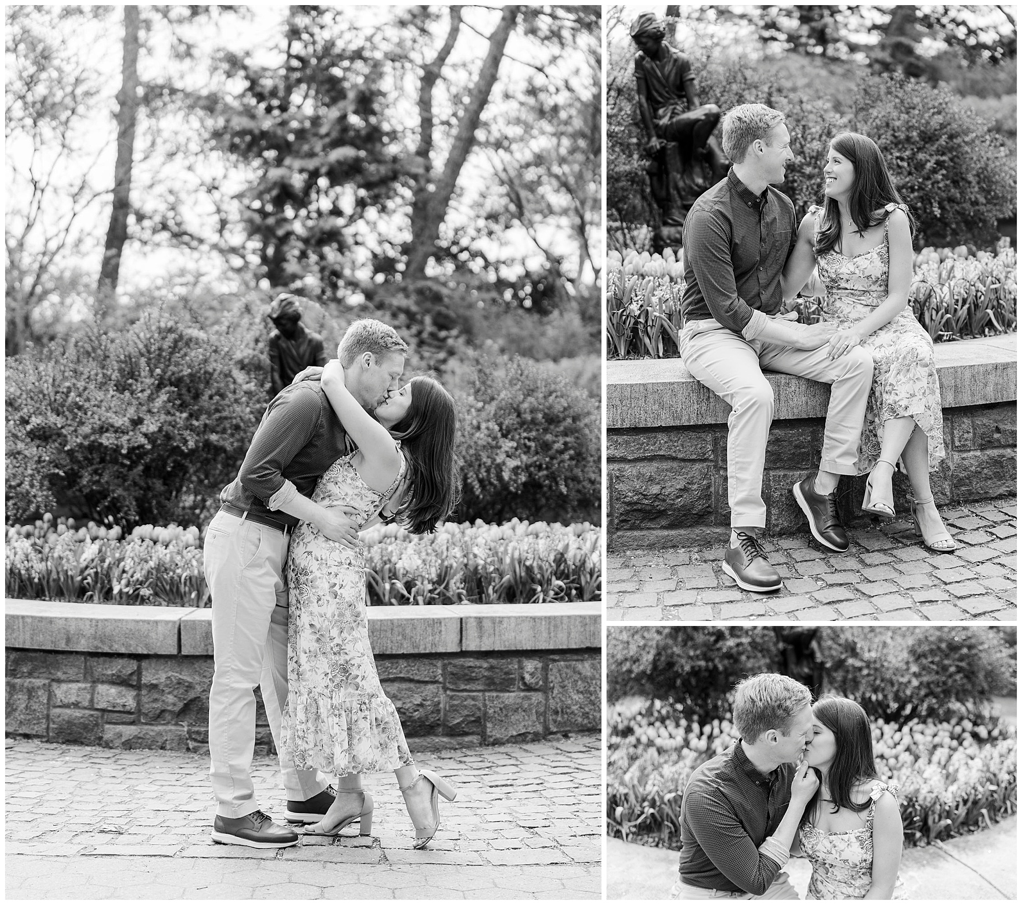 Gorgeous carl schurz park engagement shoot in Spring