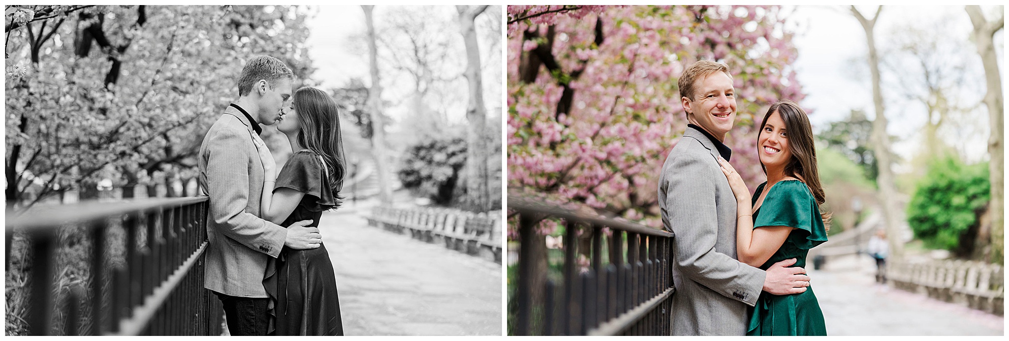 Beautiful carl schurz park engagement shoot in Spring