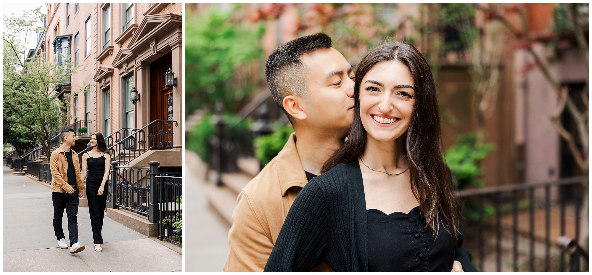 Vibrant brooklyn heights engagement session