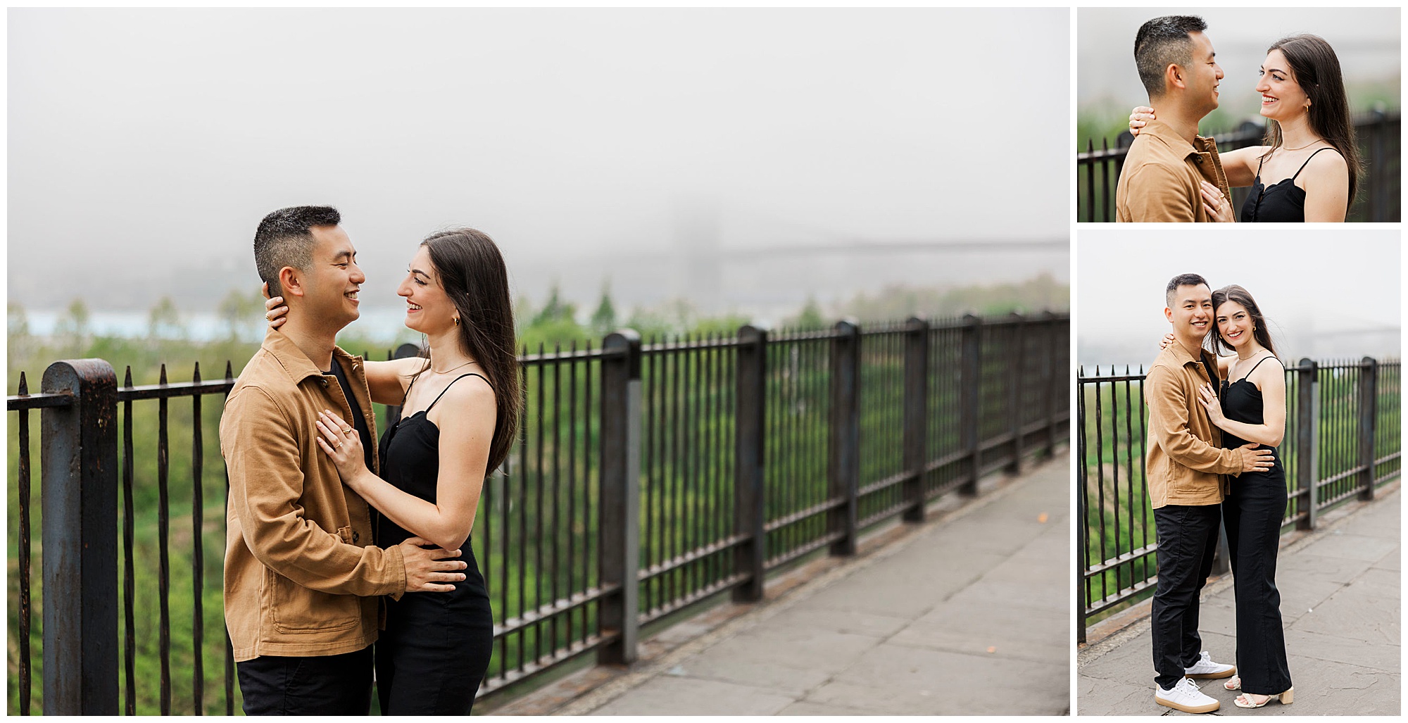 Stylish brooklyn heights engagement session