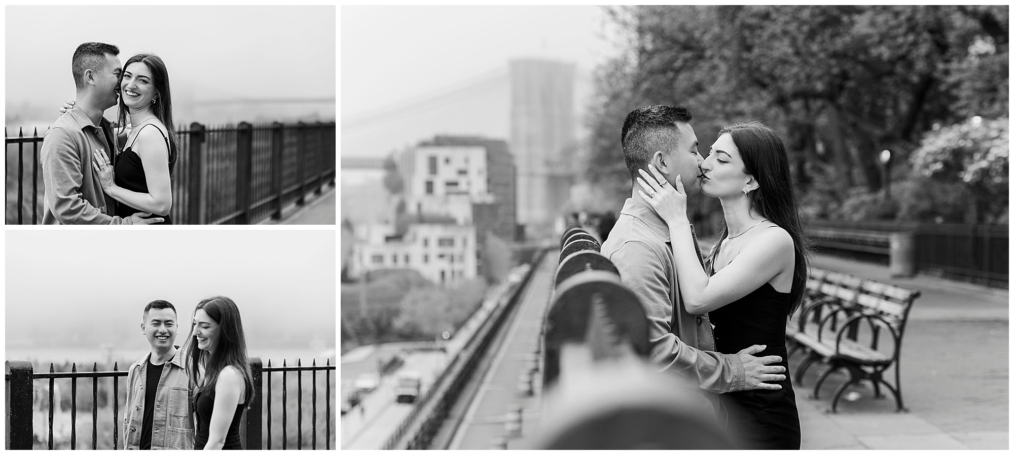 Fun brooklyn heights engagement session