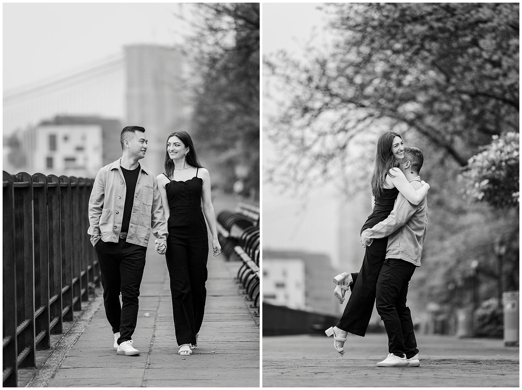 Candid brooklyn heights engagement session