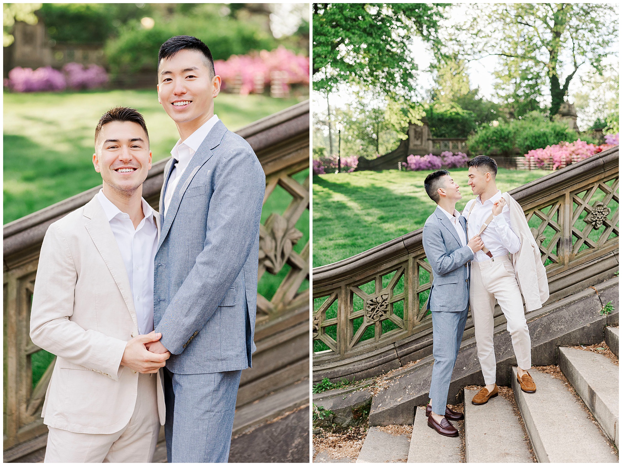 Vibrant lgbtq engagement session in NYC