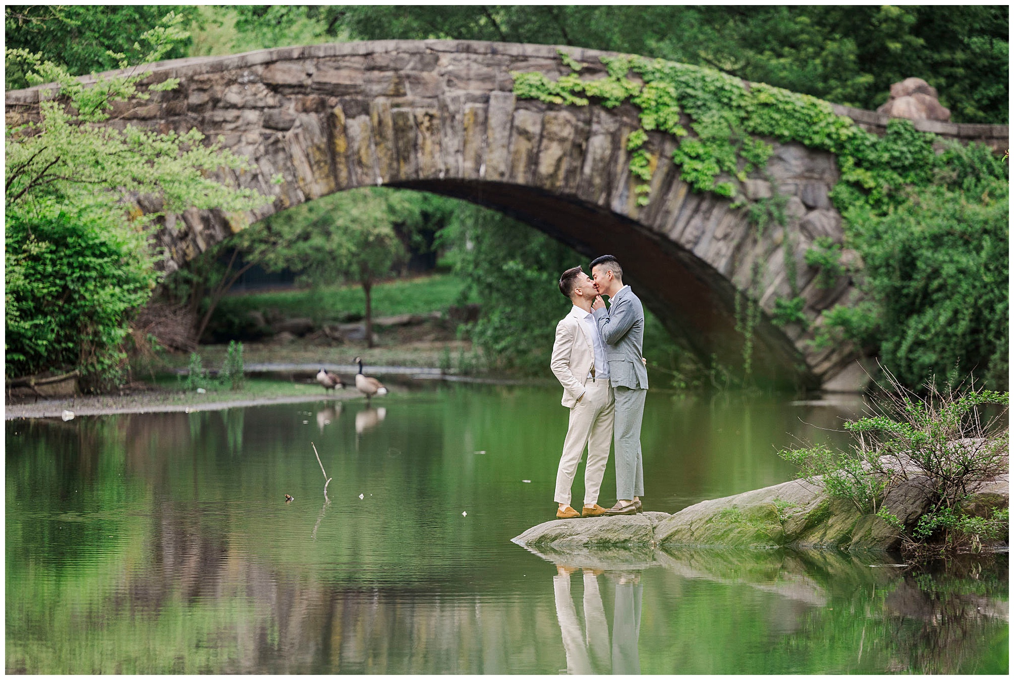 Classic lgbtq engagement session in NYC