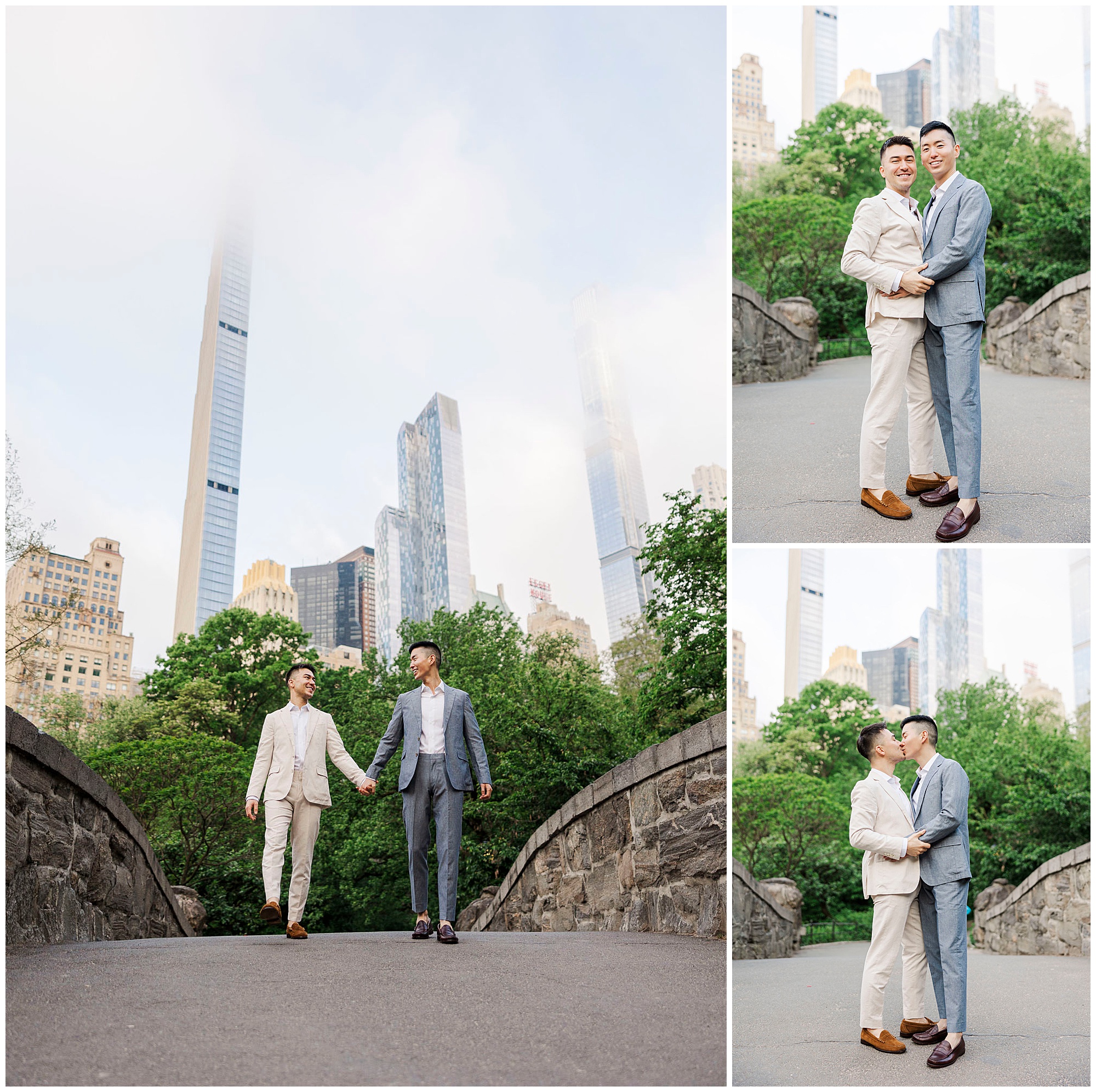 Playful lgbtq engagement session in NYC