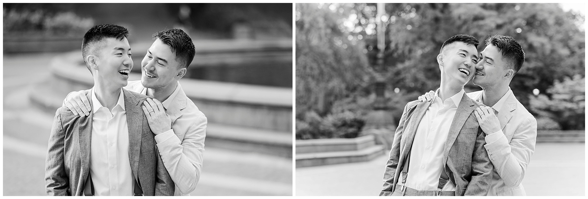 Romantic lgbtq engagement session in NYC