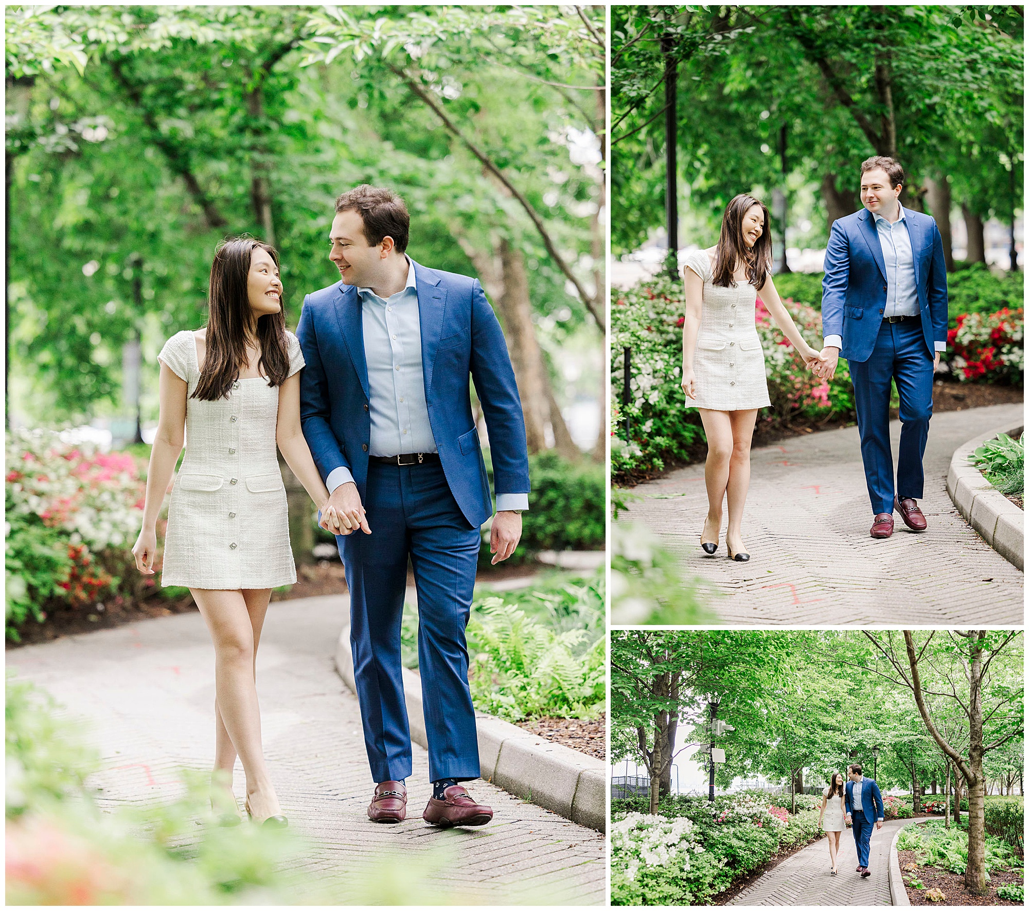 Dazzling engagement session at battery park