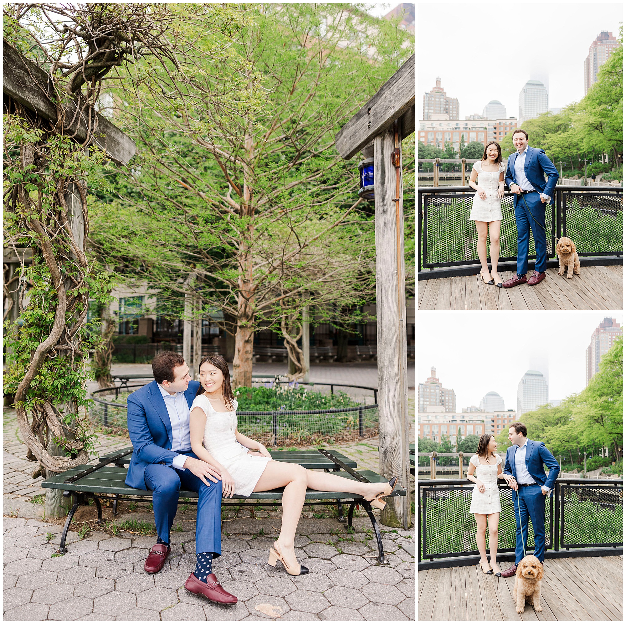 Charming engagement session at battery park