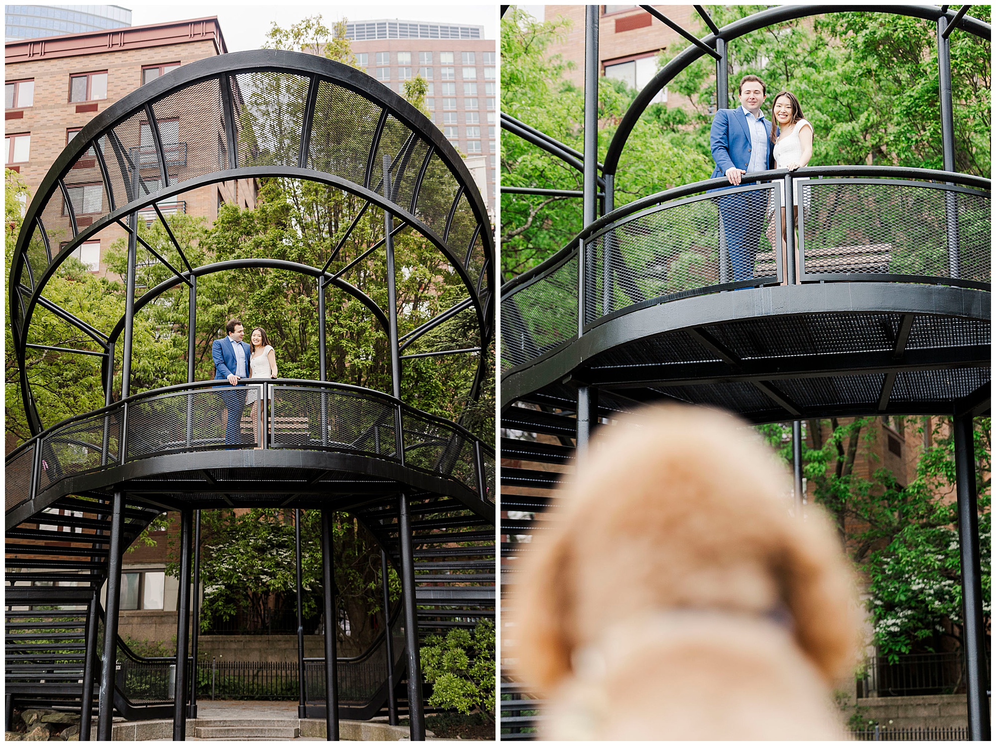 Flawless engagement session at battery park