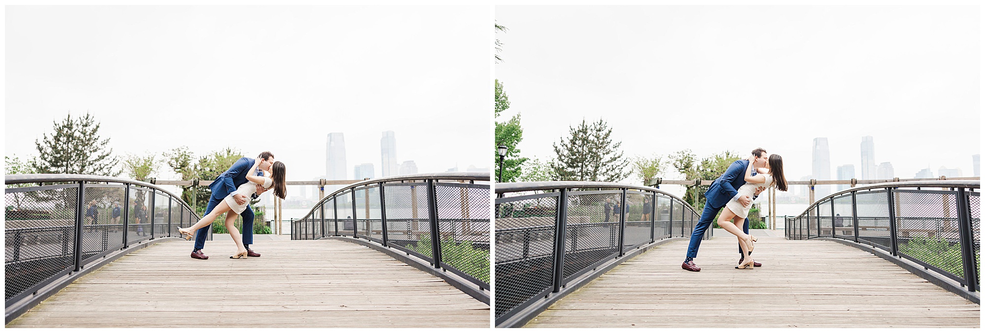 Breathtaking engagement session at battery park