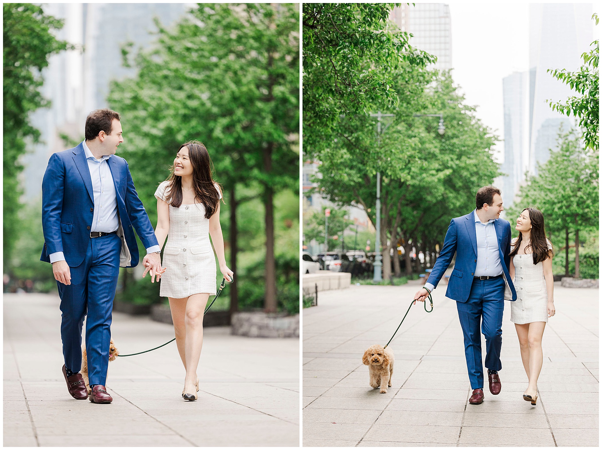 Unique engagement session at battery park