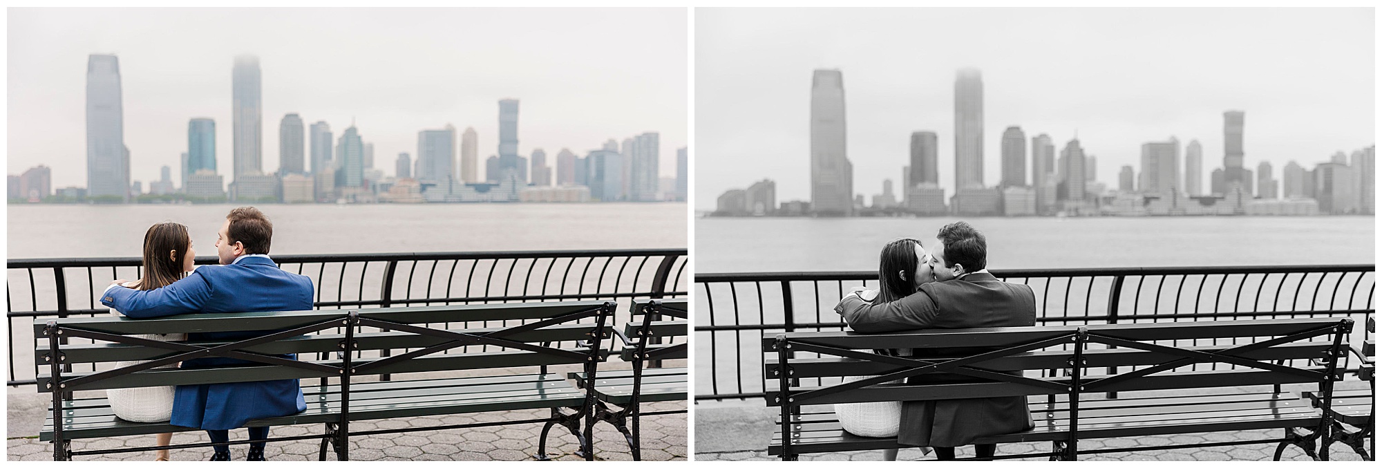 Perfect engagement session at battery park