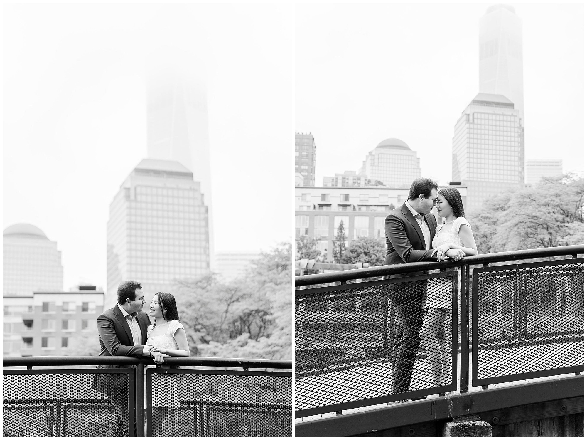 Timeless engagement session at battery park