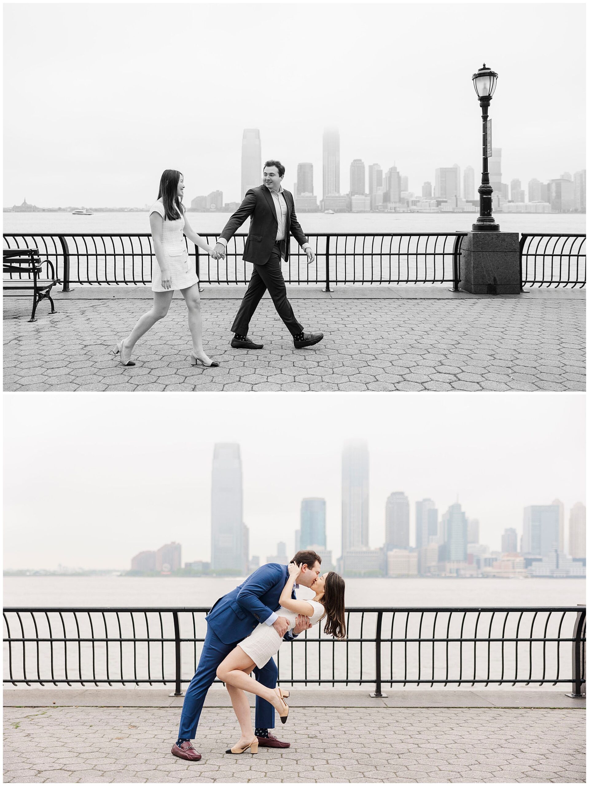 Fun engagement session at battery park