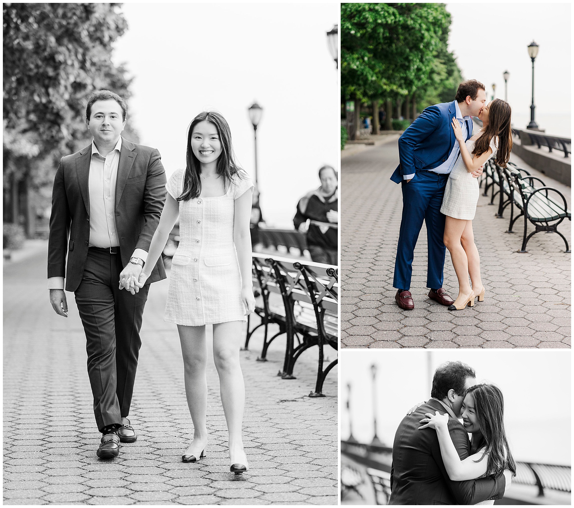 Intimate engagement session at battery park