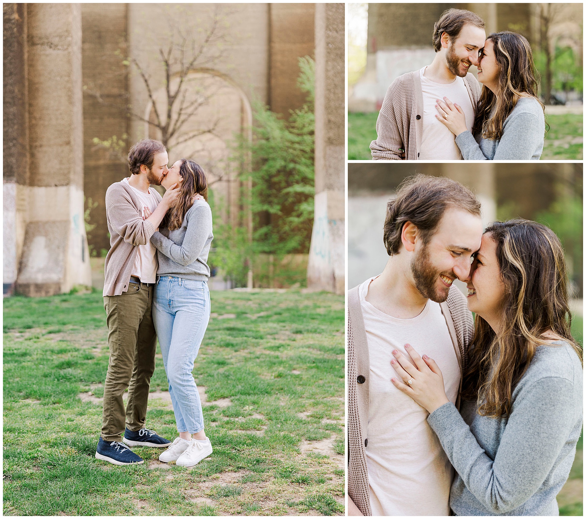 Iconic engagement photos at astoria park