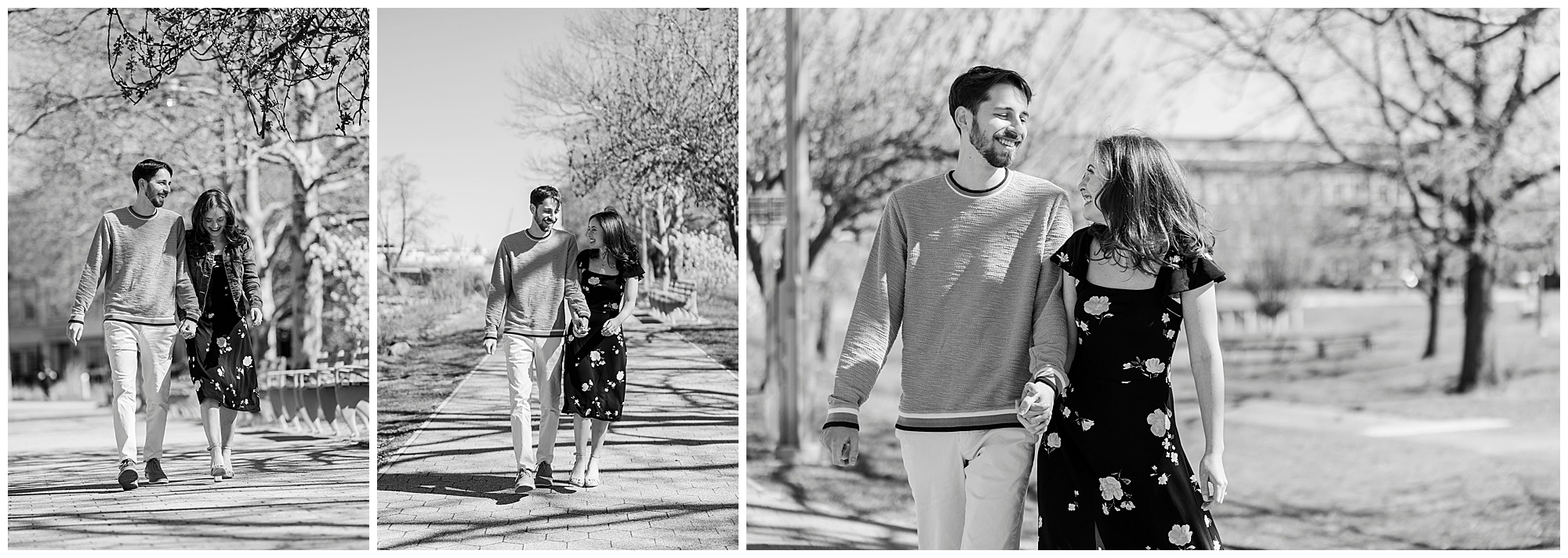 Stunning hudson riverwalk park engagement photos