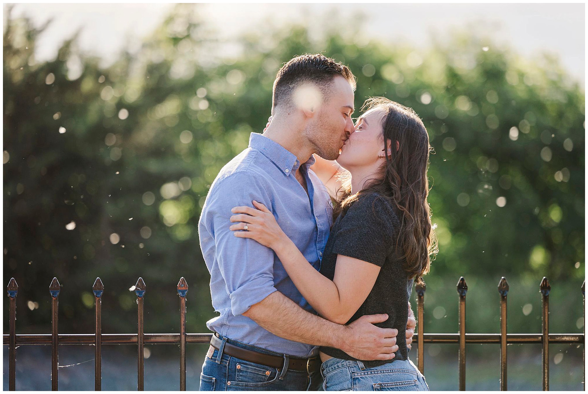 Cheerful engagement session in hudson new york