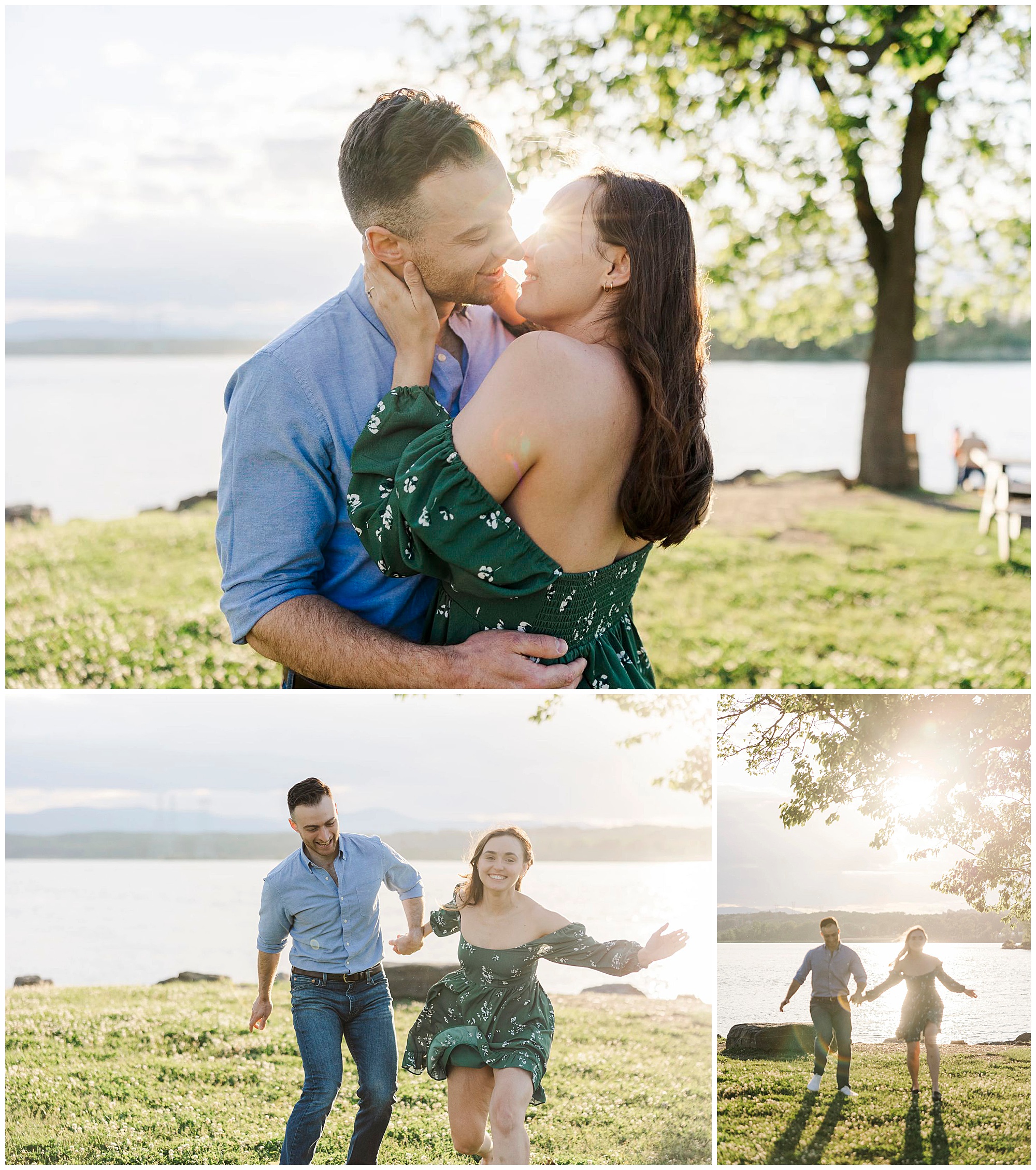 Fun engagement session in hudson new york