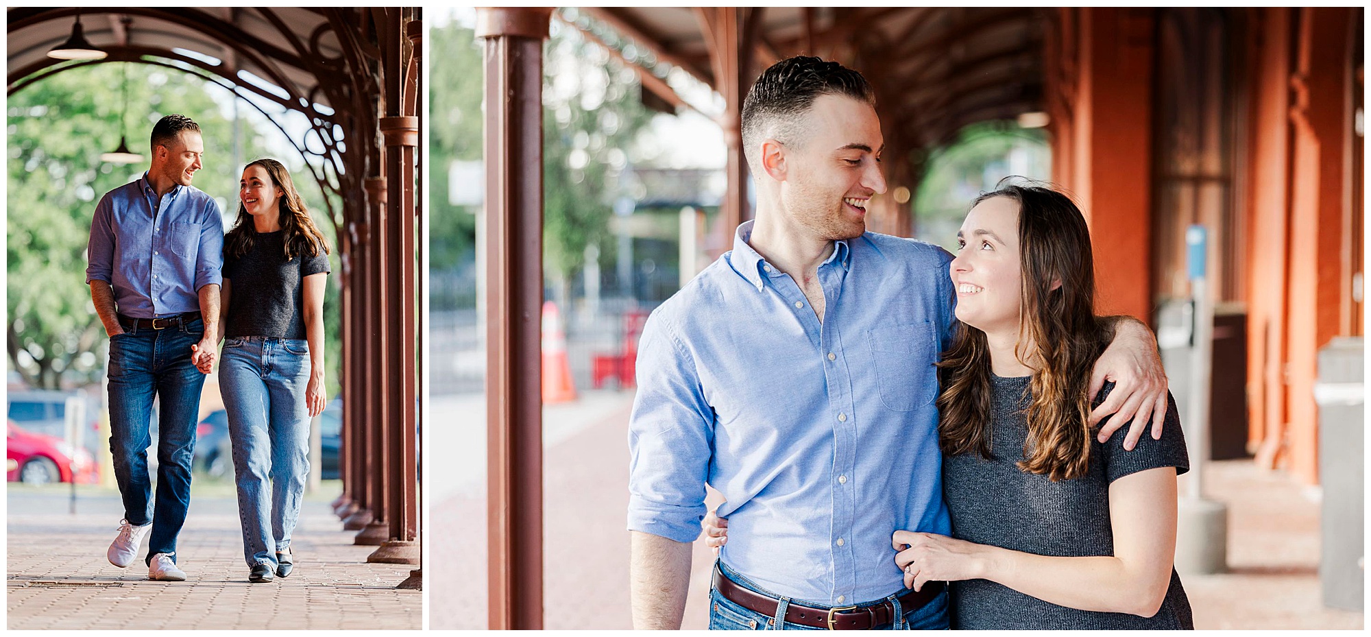 Joyful engagement session in hudson new york