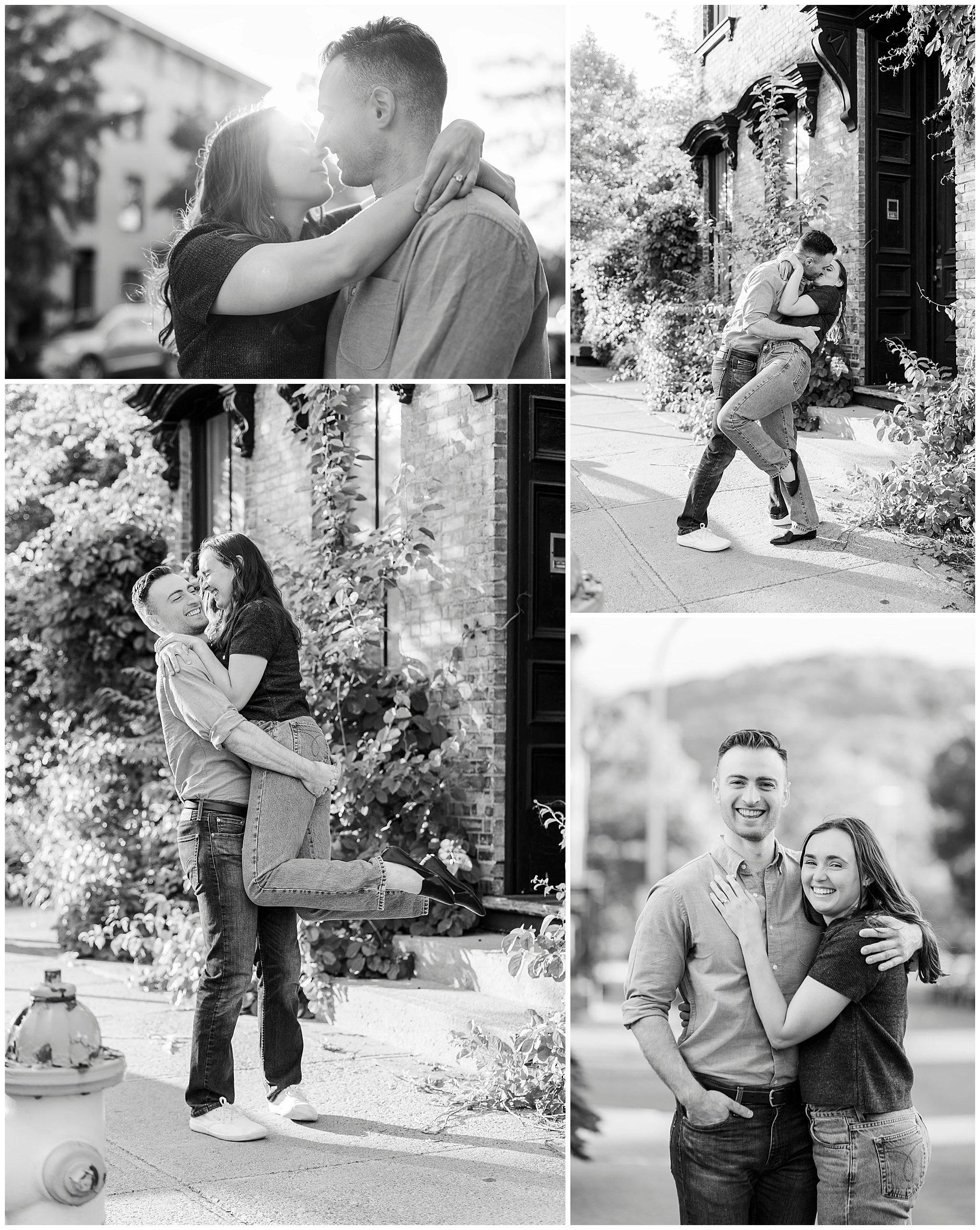 Romantic engagement session in hudson new york