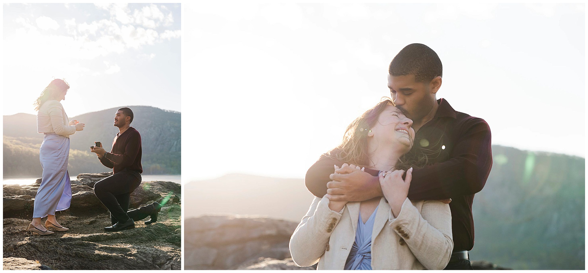 Dreamy cold spring proposal photos