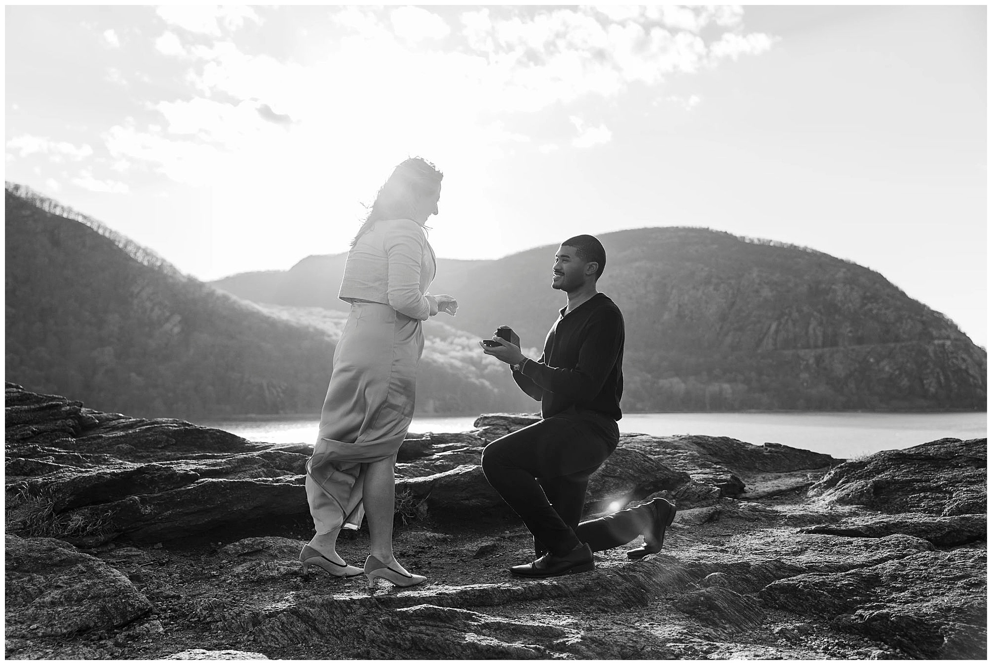 Stunning cold spring proposal photos