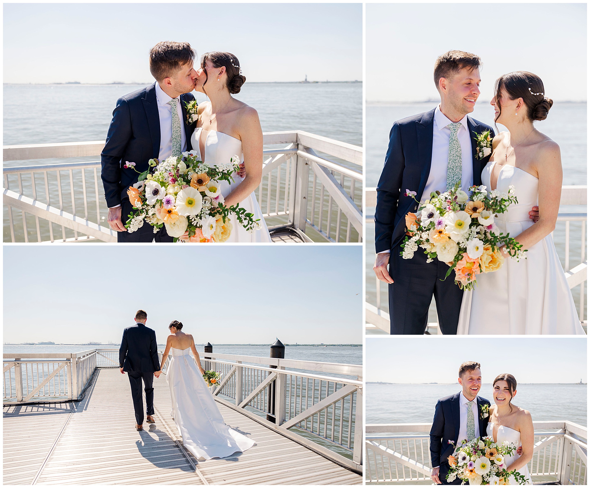 Lovely liberty warehouse wedding in brooklyn, NY