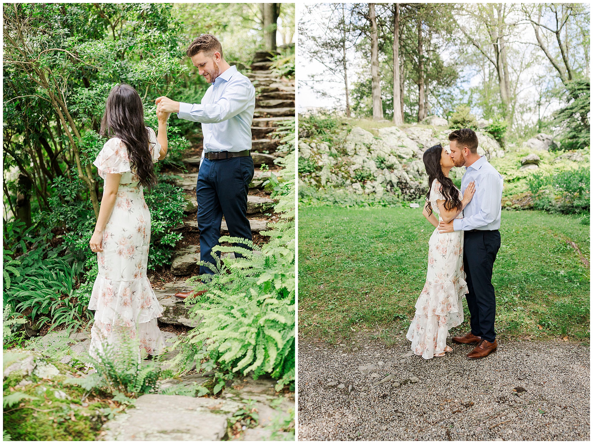 Heartfelt innisfree garden engagement session