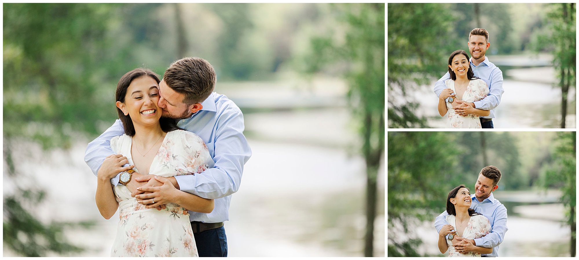 Colorful innisfree garden engagement session