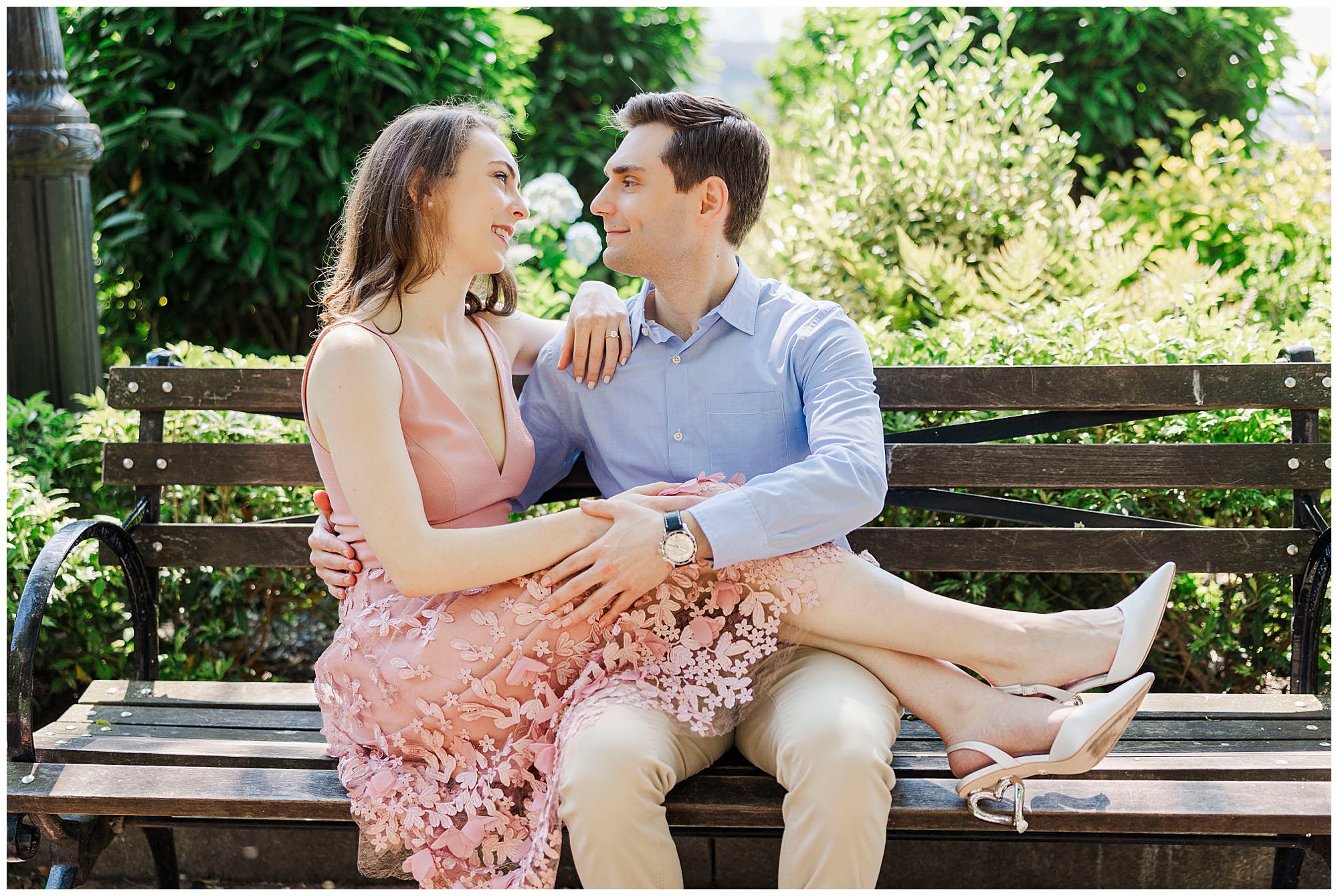 Sweet sutton place park engagement photos in nyc