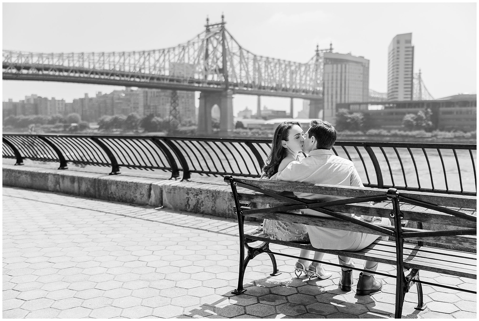 Colorful sutton place park engagement photos in nyc