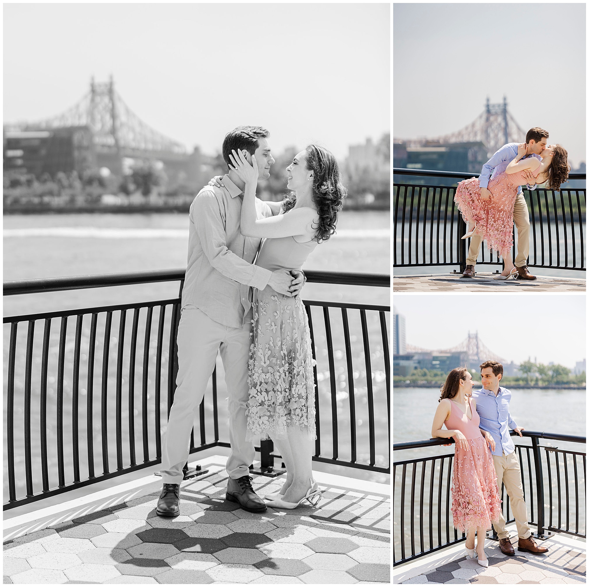 Modern sutton place park engagement photos in nyc