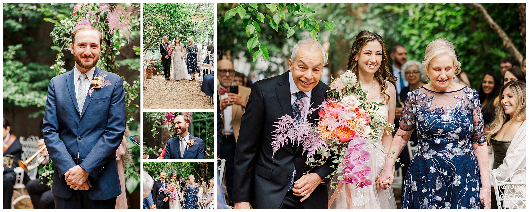 Cheerful milk & roses wedding in new york