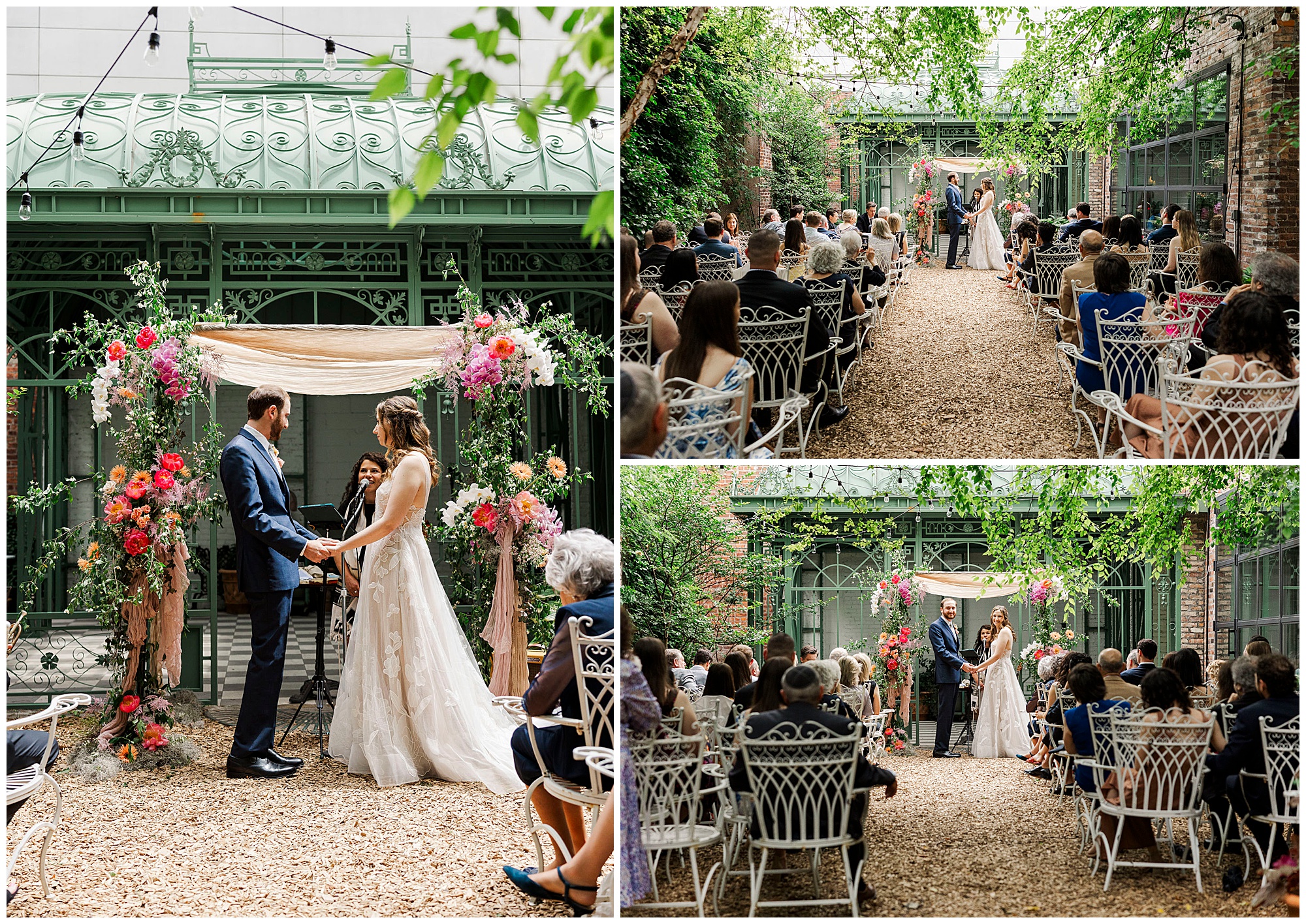 Charming milk & roses wedding in new york