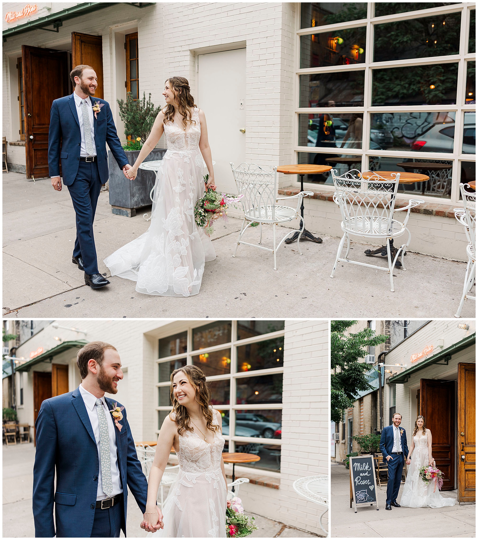 Incredible milk & roses wedding in new york