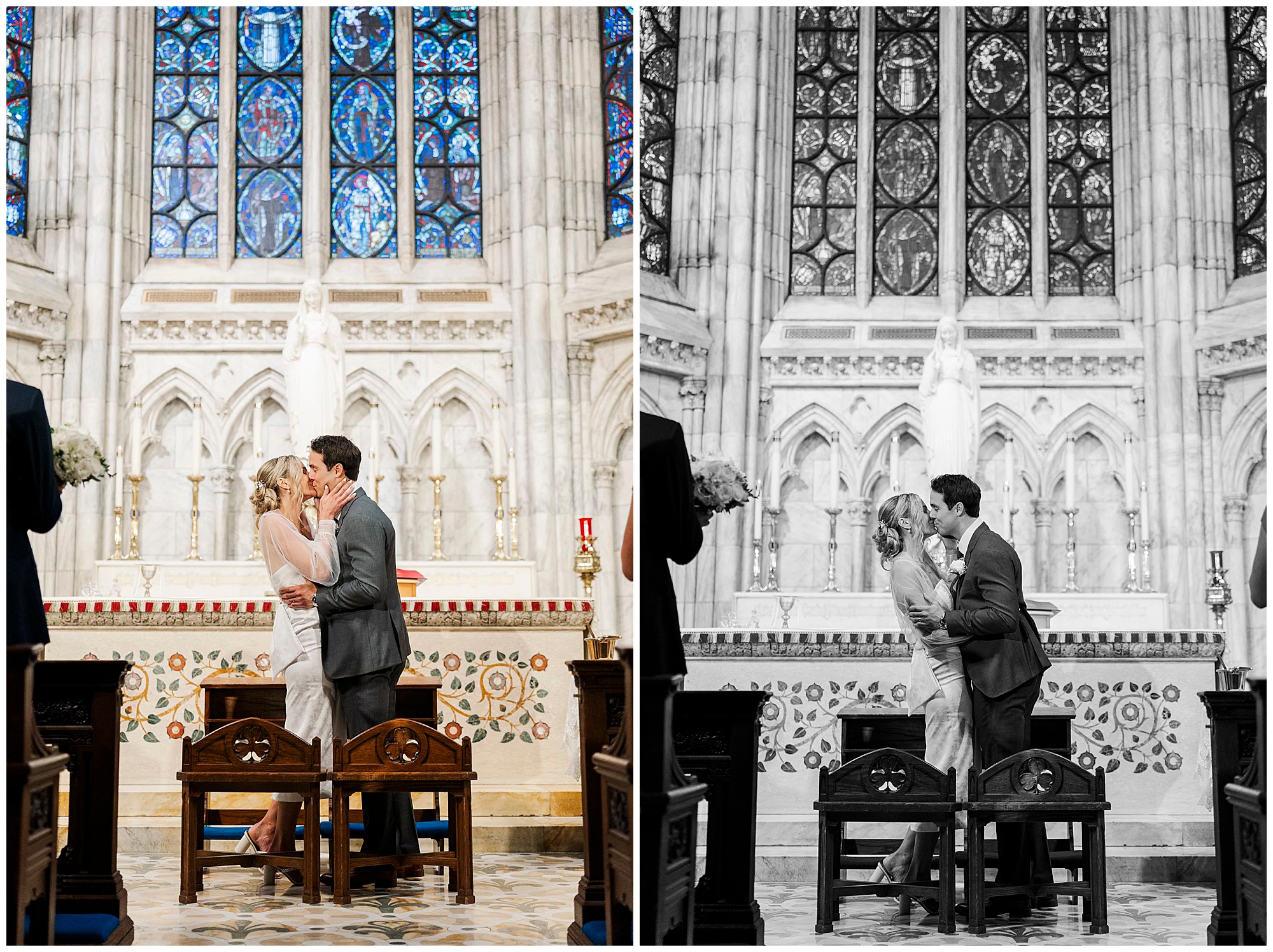 Dazzling wedding at st. patrick's cathedral, NY