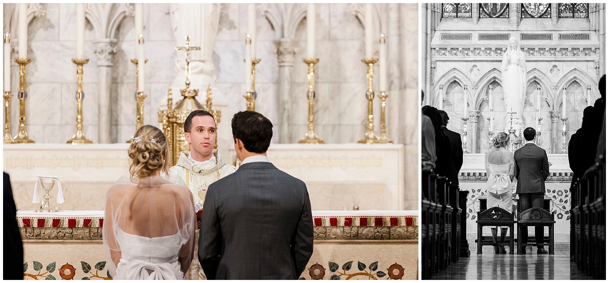 Sweet wedding at st. patrick's cathedral, NY