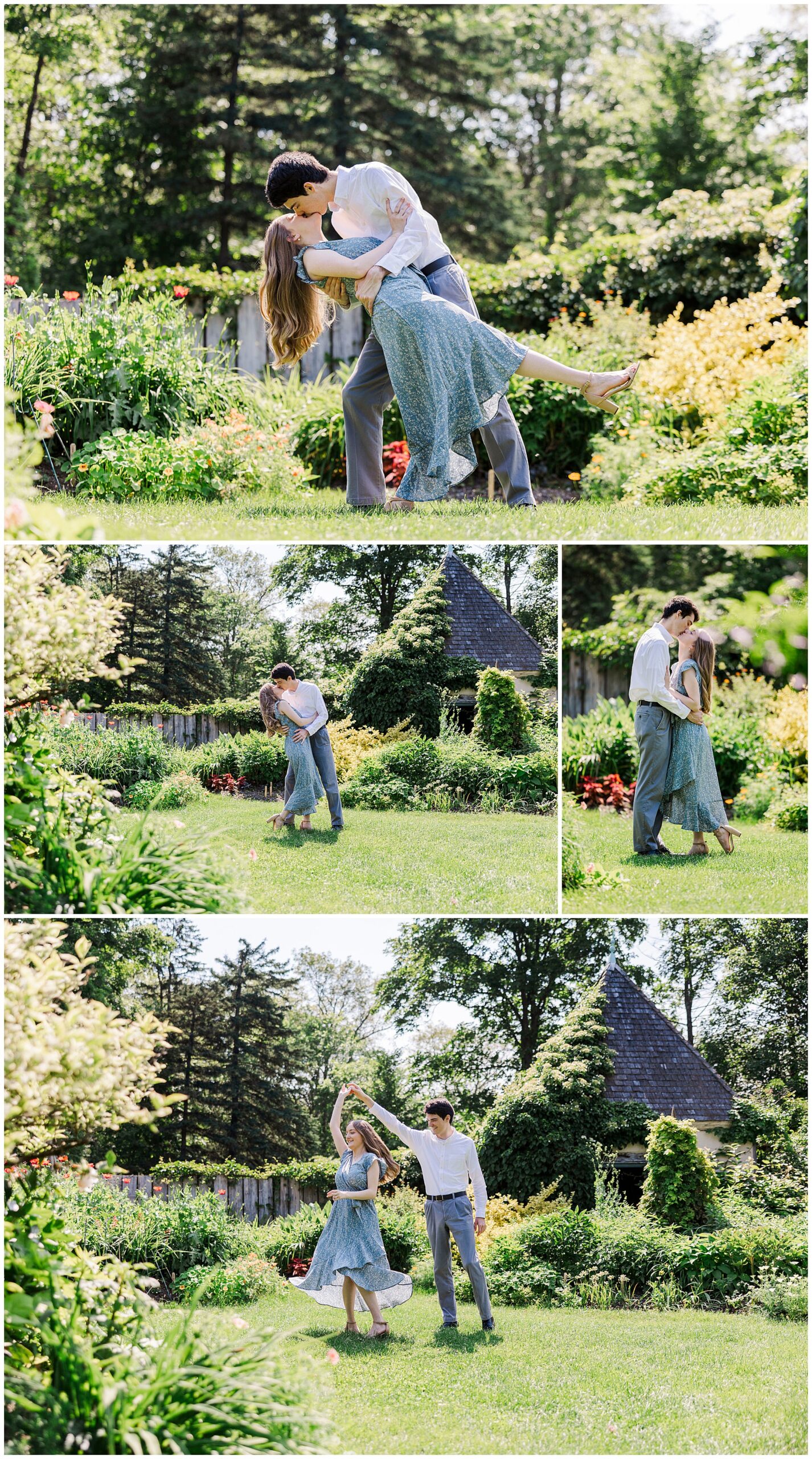 Lovely stonecrop gardens engagement photos