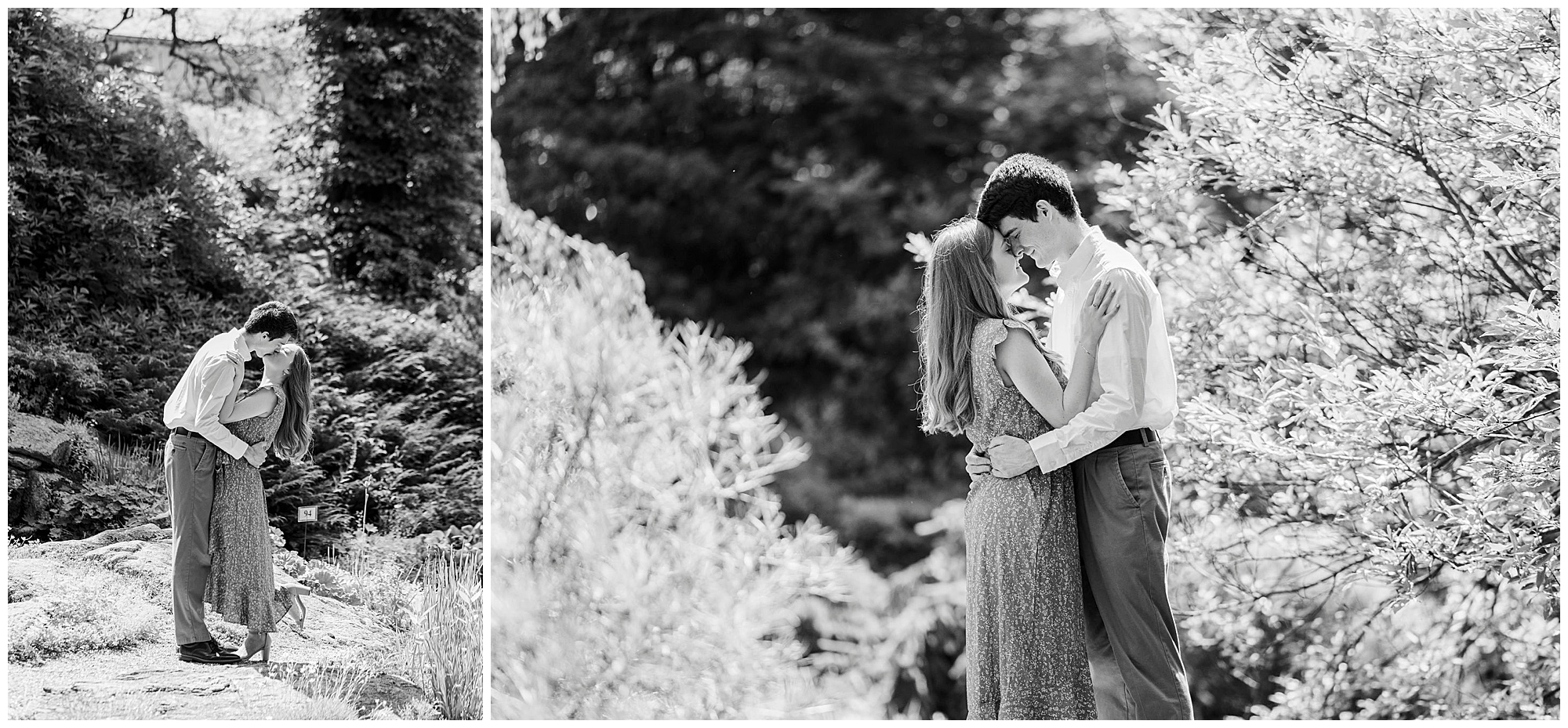 Colorful stonecrop gardens engagement photos