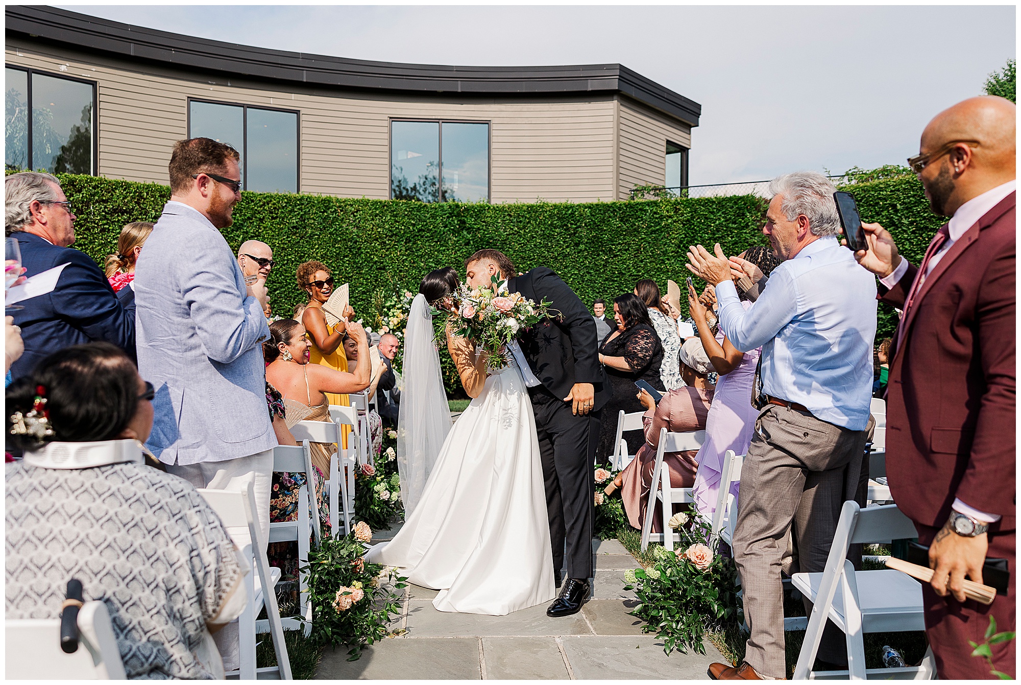 Candid wedding photos at the roundhouse