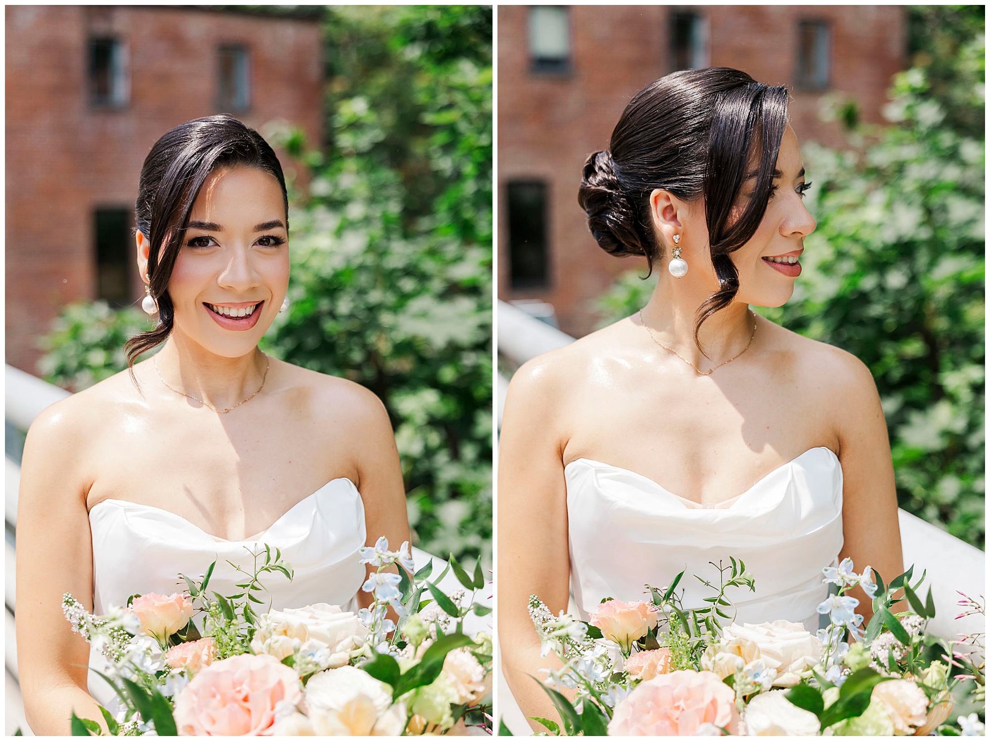 Colorful wedding photos at the roundhouse