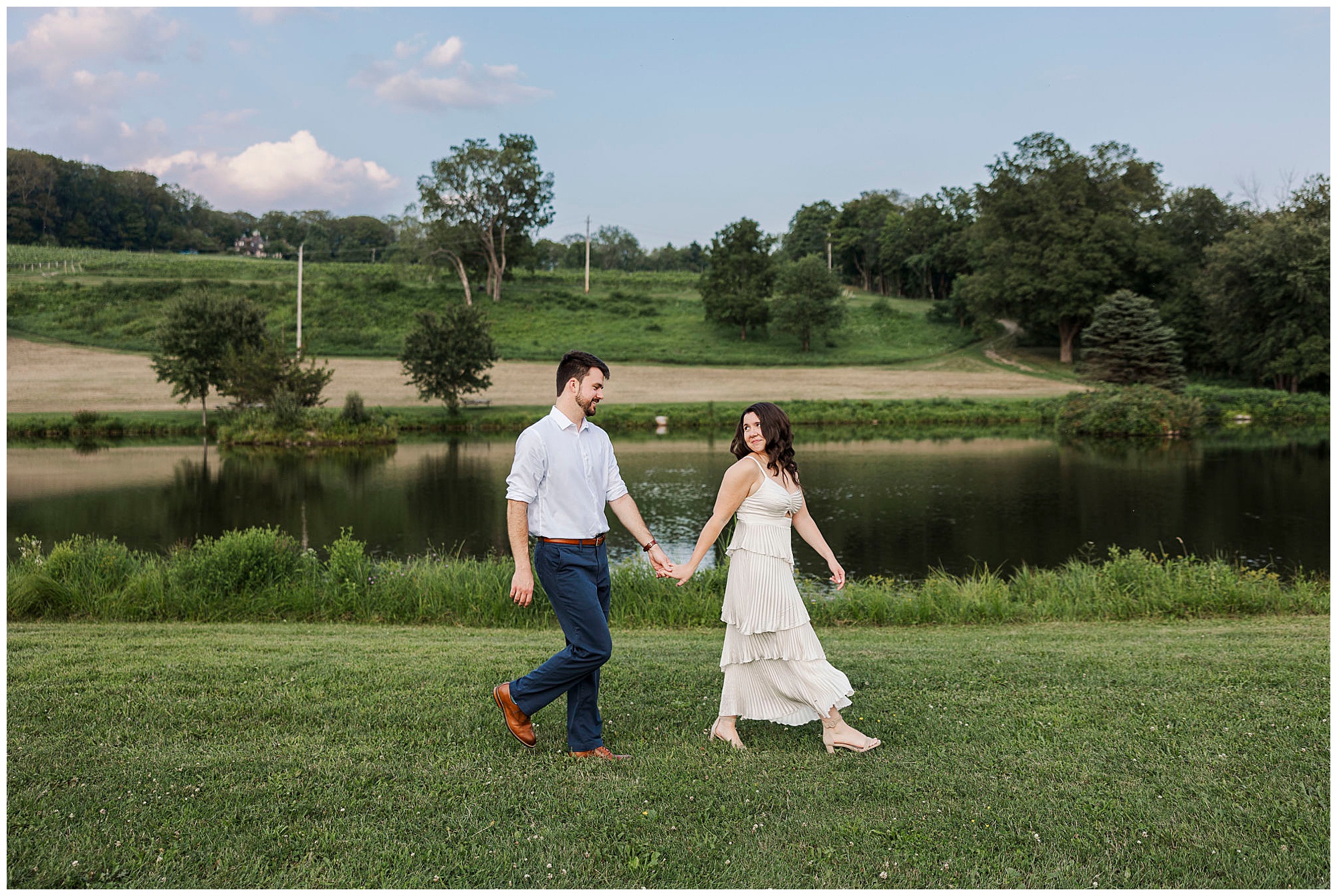 Whimsical engagement photos at millbrook winery